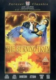 burning train