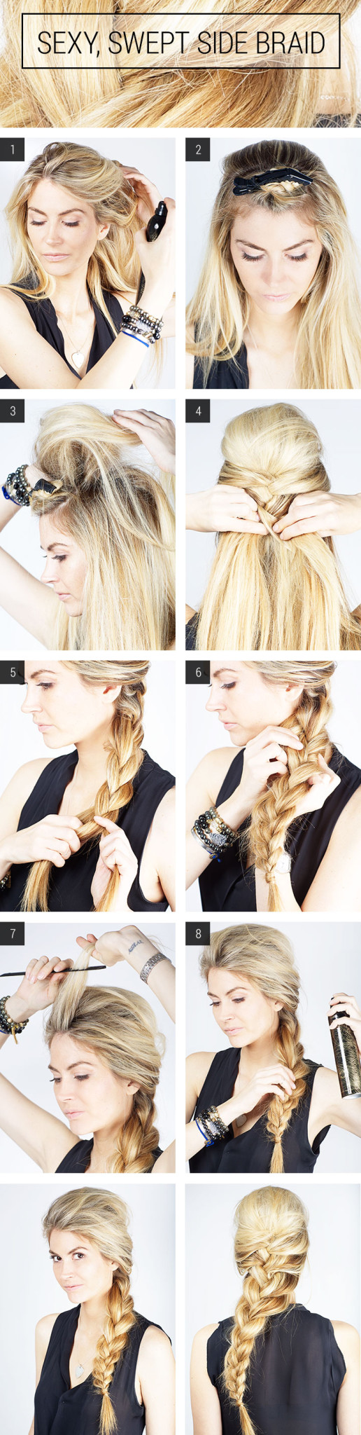side-swept braid