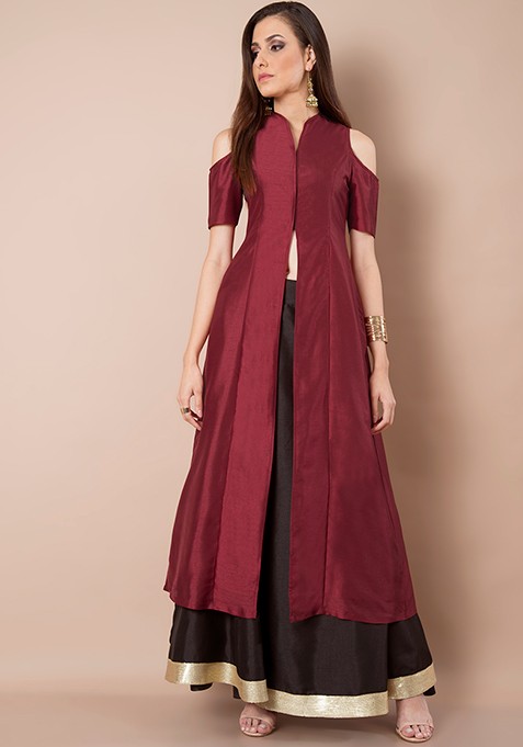 cold shoulder traditional gown