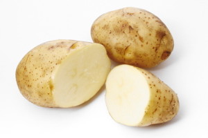 Slices of potatoes