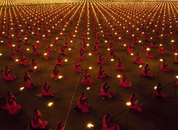 monks in prayer