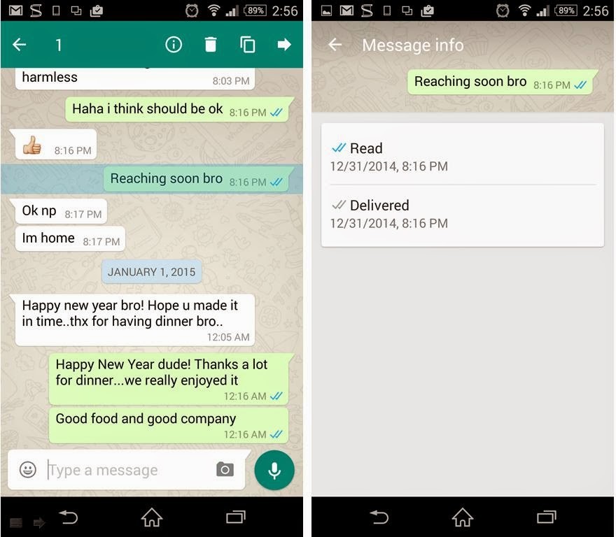 Whatsapp Tips and Tricks - Find Out If Your Message Was Read 3