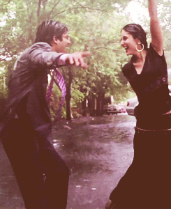 dancing in rain