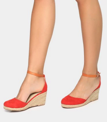 Buy Lavie Women Coral Red Wedges online at abof.com